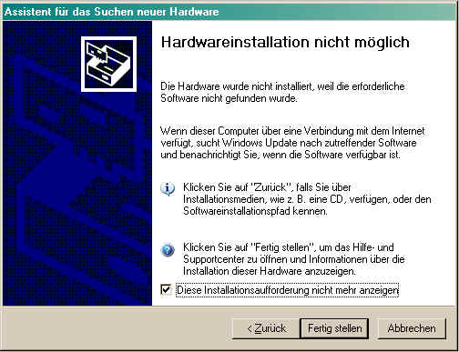 Hardware-Assistent, 3.Schritt