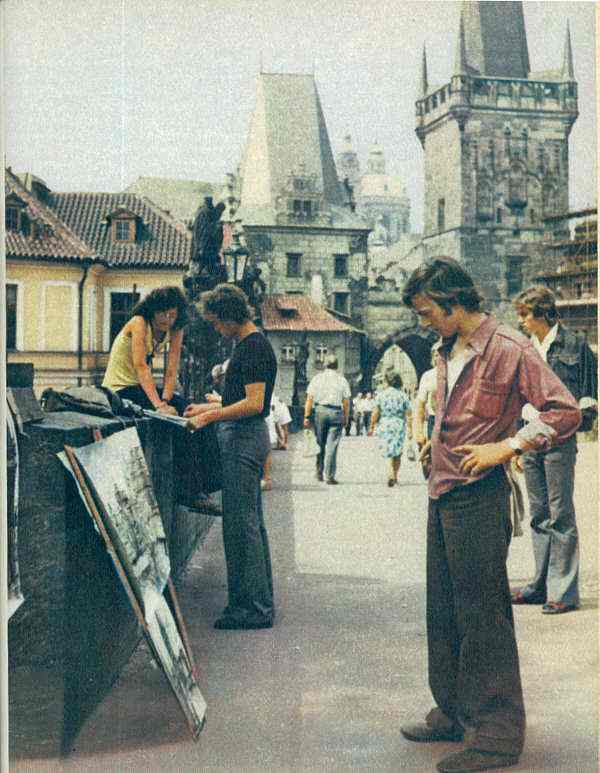 Auf der Karlsbrücke in Prag