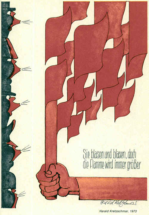 Sie blasen und blasen, doch die Flamme wird immer größer